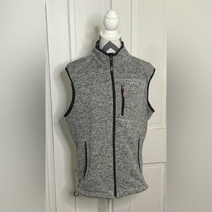 Orvis Sweater Vest Men’s Size Large Fleece Full Zip Heather Gray